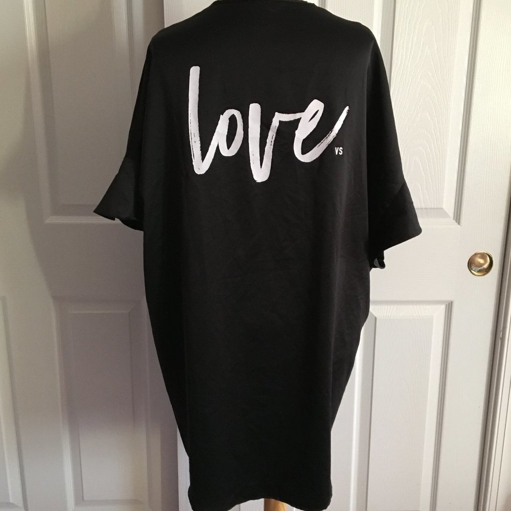 Victoria's Secret Black Satin Love Robe